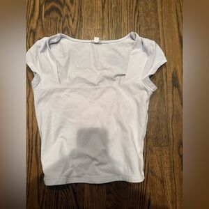 Garage Square Neck Short Sleeve Top
